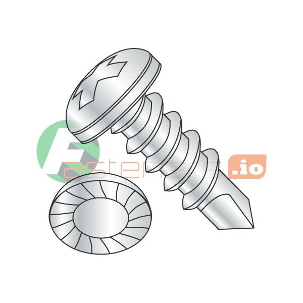 Newport Fasteners Self-Drilling Screw, #14 x 5/8 in, Zinc Plated Steel Pan Head Phillips Drive, 2000 PK 829184 - main